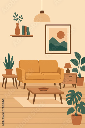 A room with furniture. A brochure for designers and furniture stores.