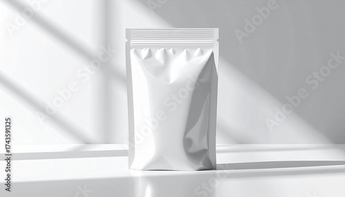 3D blank Coffee Pouch mockup with isolated background