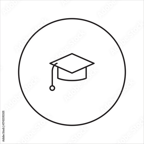 a toga hat symbol as a learning education at school, Education,gradution cap icon vector illustration.