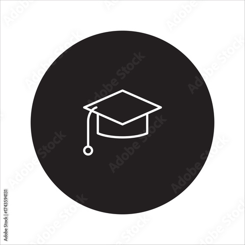 a toga hat symbol as a learning education at school, Education,gradution cap icon vector illustration.