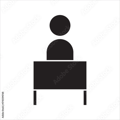 Student icon or logo design isolated sign symbol vector illustration. Education icons collection, high quality black line style vector suitable for designers.
