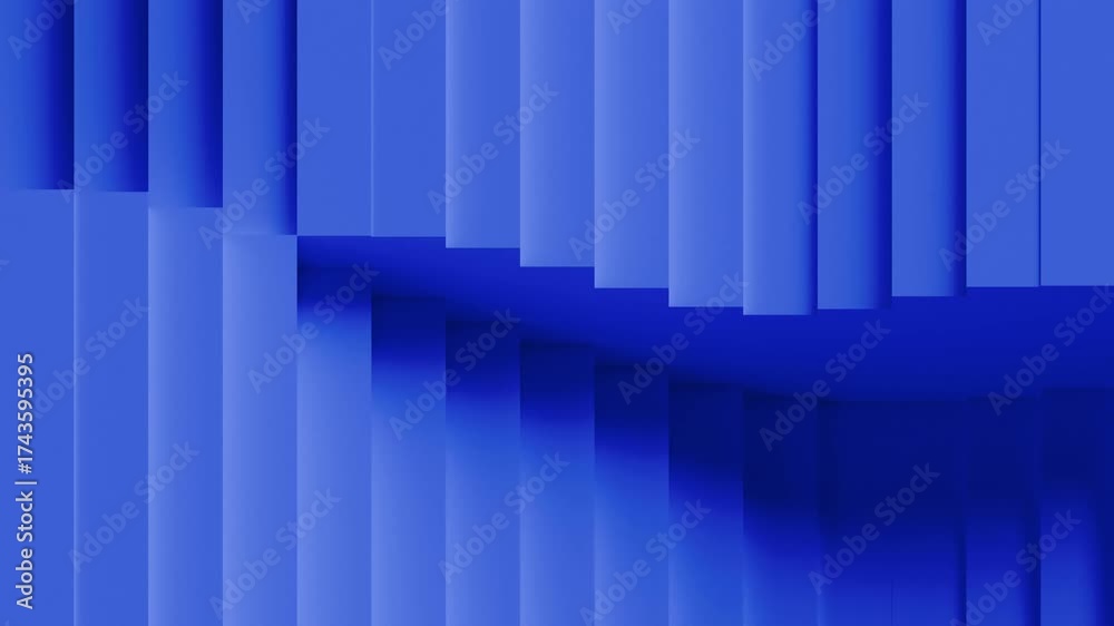 Blue geometric pattern gently moves like a wave