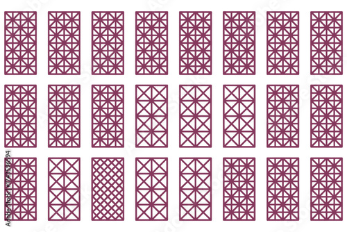 Patterns Collection A Variety of Abstract and Decorative Shapes in a Row