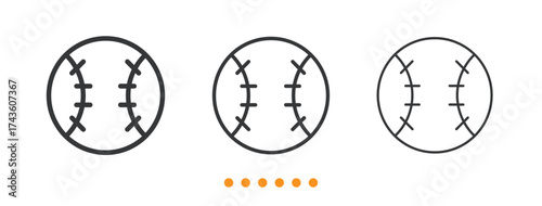 Baseball icon. Thin line icon vector
