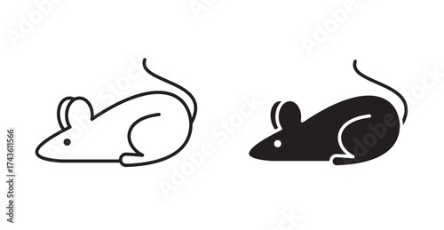 A rat icon is a visual representation of a rat, often a simplified silhouette or outline, used in digital interfaces, logos, and symbols.