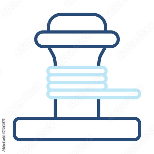 Mooring Icon Color Outline Style. Vector Illustration Design