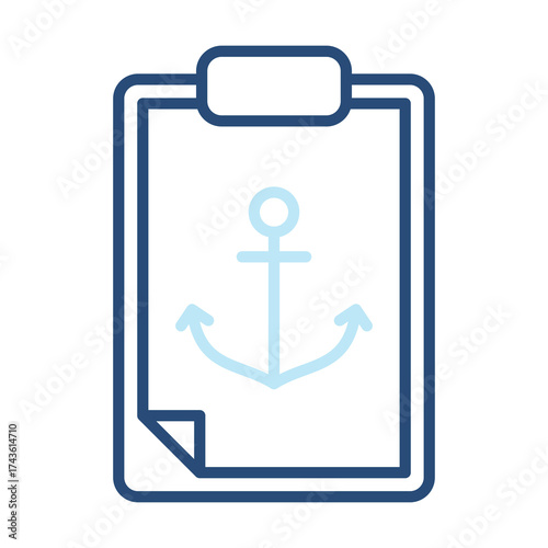 Document Icon Color Outline Style. Vector Illustration Design