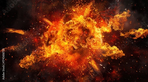 Fiery Abstract Art: Flames, Explosions, and Glowing Heat—From Love Symbols to Cosmic Fireballs