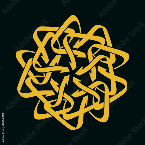 Daal Letter in Tuluth Calligraphy Background Vector Illustration	
