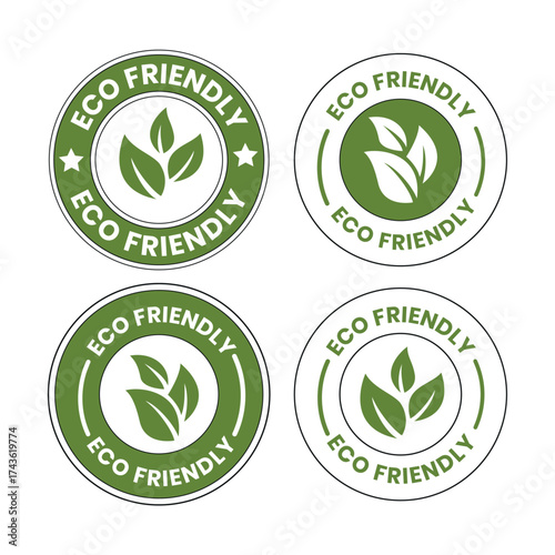 Set of eco friendly icons. Ecologic food stamps. Organic natural food labels. Eco friendly logo, label, sign, badge, symbol, banner, line, flat vector, isolated illustration.