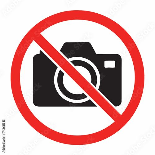 No photography allowed icon for restricted areas
