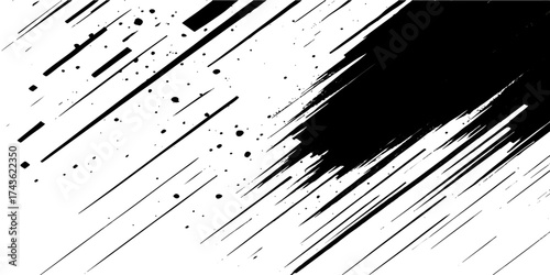 Abstract vector illustration of a dirty black grunge pattern background with an ink splatter texture
