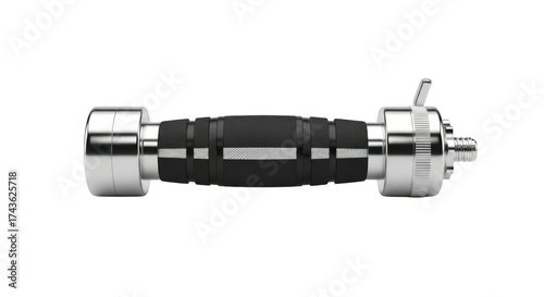 Single dumbbell isolated on transparent background