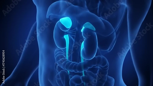 Kidney Anatomy Medical Visualization - A Detailed Look at the Human Body.