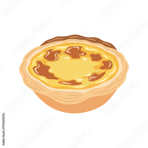 Delicious Portuguese Custard Tart Pastel de Nata.