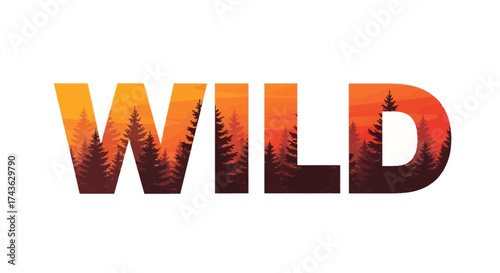 Wilderness Adventure Explore Nature's Majesty Through a Vivid Sunset Forest Landscape