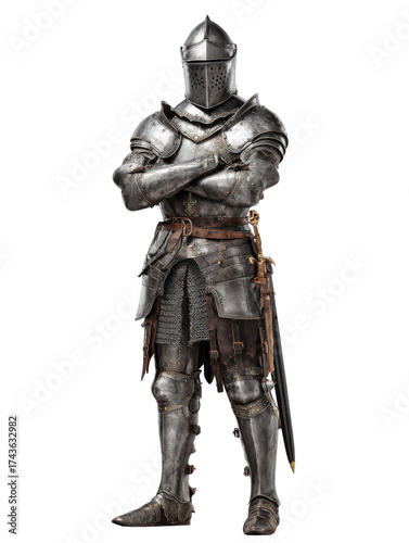 Knight in Shining Armor: A symbol of courage, valor, and the chivalrous code, a medieval knight stands poised in full armor, embodying the strength and protection of a bygone era.