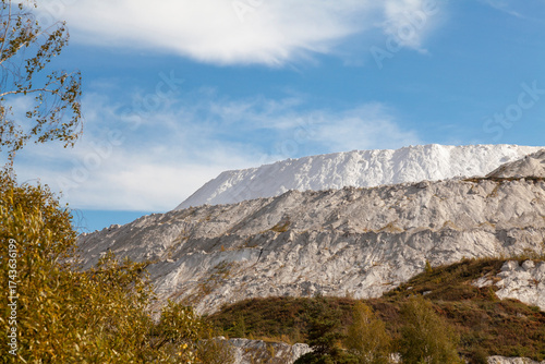 An artificial phosphogypsum mountain near Voskresensk, Russia