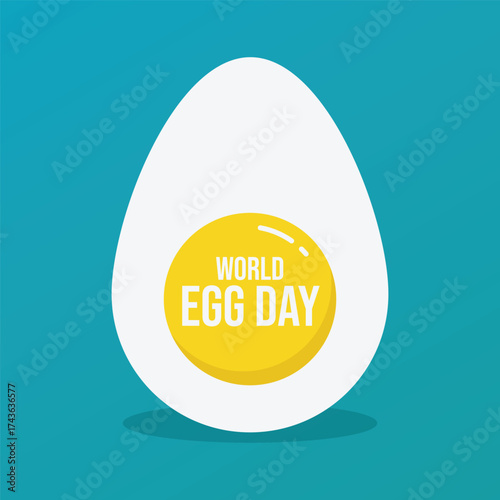 World egg day background banner poster with egg. Vector
