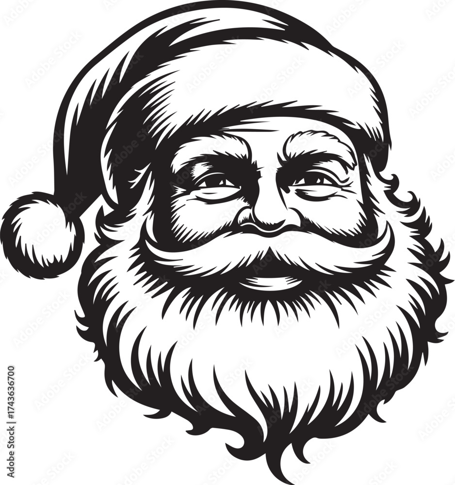 Fototapeta premium Vintage Santa SVG Christmas SVG Bundle 