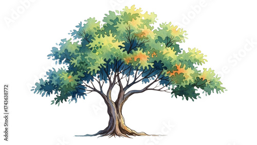 Top View Green Trees Vector Set – Botanical Elements for Outdoor Plan, Map, and Architecture Drawing