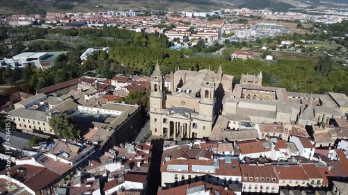 Aerial Drone Views of Pamplona Old Town, Navarre, Spain – Historic Cityscape with Medieval Streets and Rooftops
