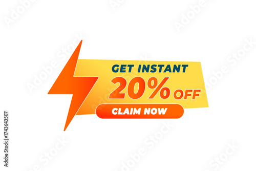 buy and claim 20 percent instant discount offer template