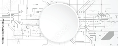 Abstract circuit technology advanced digital ecosystem of interconnected smart nodes