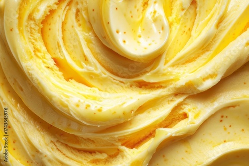 Creamy Mango Ice Cream Closeup