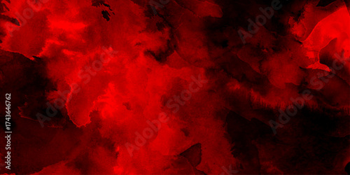 Abstract dark crimson red and black red watercolor texture, abstract fiery red cloud formations, government power concept, Abstract colorful red watercolor paint paper background texture.