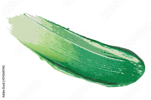 Green paint strokes forming dynamic visual texture on transparent background for packaging labels and web banners and for cosmetic packaging product mockups and digital design assets..
