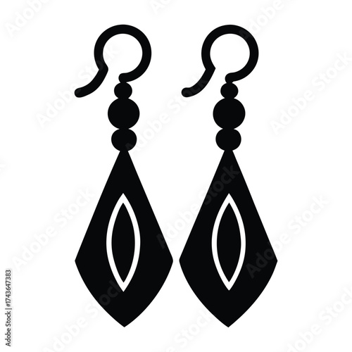Elegant Dangle Earrings Silhouette