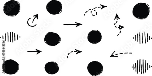 Abstract dark spherical shape with subtle highlights on white background design element
