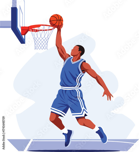 Jumping for the Win: Basketball Jump Shot Illustration