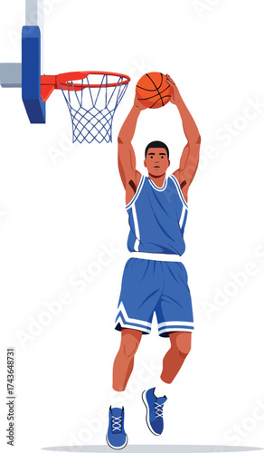 Jumping for the Win: Basketball Jump Shot Illustration