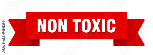 non toxic ribbon isolated on transparent background. non toxic ribbon