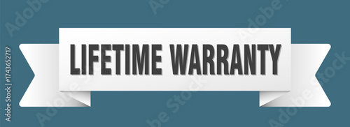 lifetime warranty ribbon isolated on transparent background. lifetime warranty ribbon