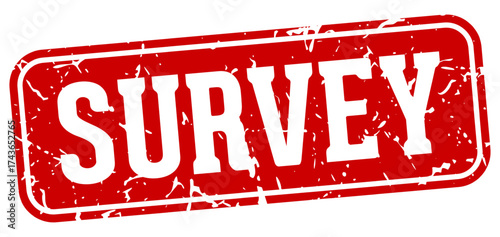 survey rectangular sign. survey stamp