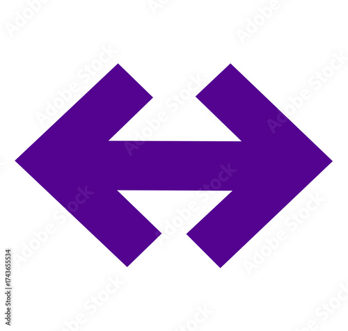 purple two way arrow pointing opposite direction isolated on white background Free Download purple two way arrow pointing opposite direction isolated on white background - GFXLoad