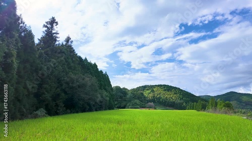 Blue skies and rural scenery in Japan - Time-lapse video