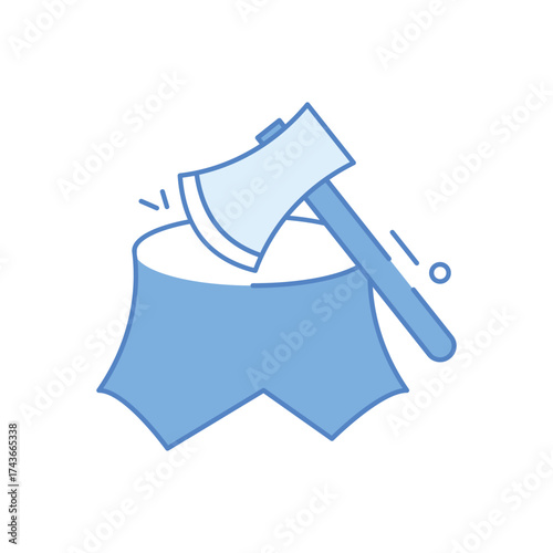 Cut Down Icon vector