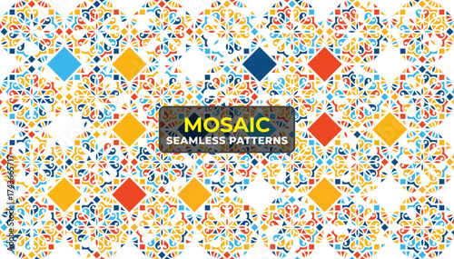 Detailed Islamic Geometric Mosaic Ornament for Ramadan Decor