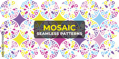 Vintage Moroccan Mosaic Design with Islamic Geometric Decoration