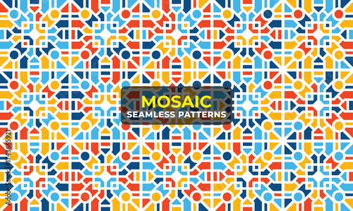 Beautiful Arabic Mosaic Design with Traditional Islamic Patterns