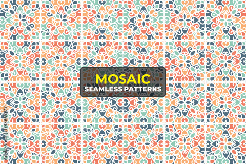 Classic Islamic Arabesque Pattern with Decorative Mosaic Design