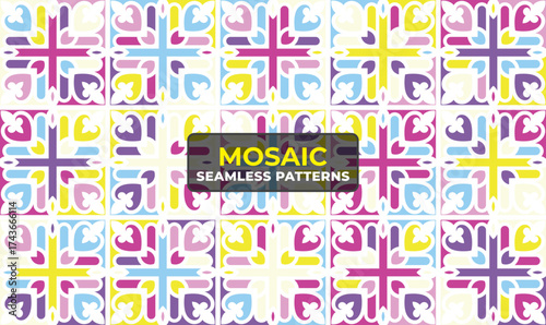 Vintage Moroccan Mosaic Design with Islamic Geometric Decoration