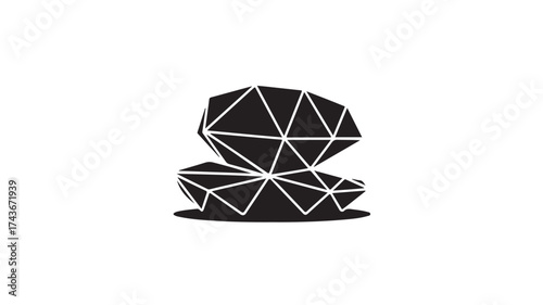 Modern geometric shapes stacked for a professional logo or abstract design, ideal for branding, creative projects, and contemporary concepts with a simple, impactful look