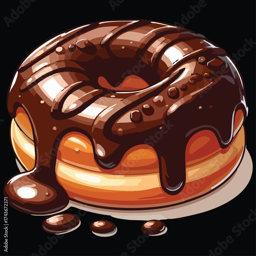 chocolate cake with cream