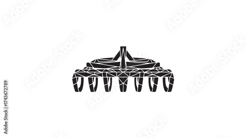 Sleek geometric hair clip design, perfect for modern minimalist fashion projects and beauty brand aesthetics, adding a touch of stylish simplicity to any design concept.