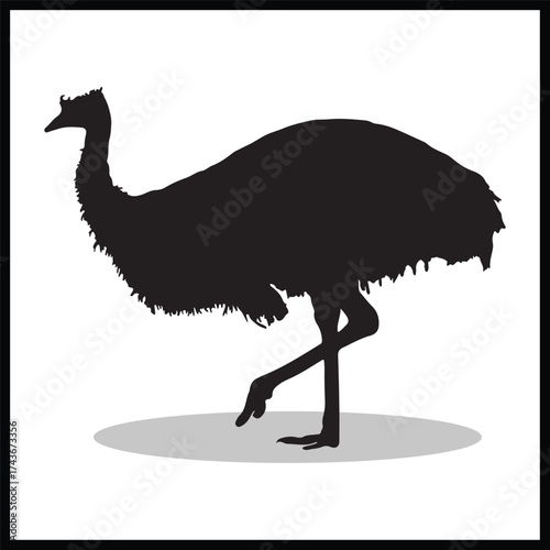 emu  silhouette illustration Design emu  silhouette
